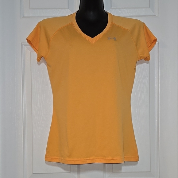 Under Armour Creamsicle V-Neck Cap Sleeve T-Shirt Size Small - Picture 1 of 5